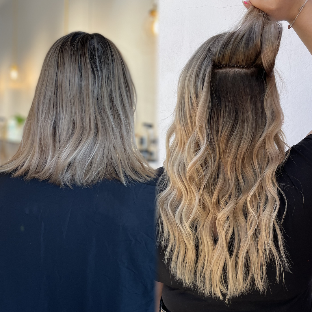 IBE Hair Extensions Before / After Sacramento