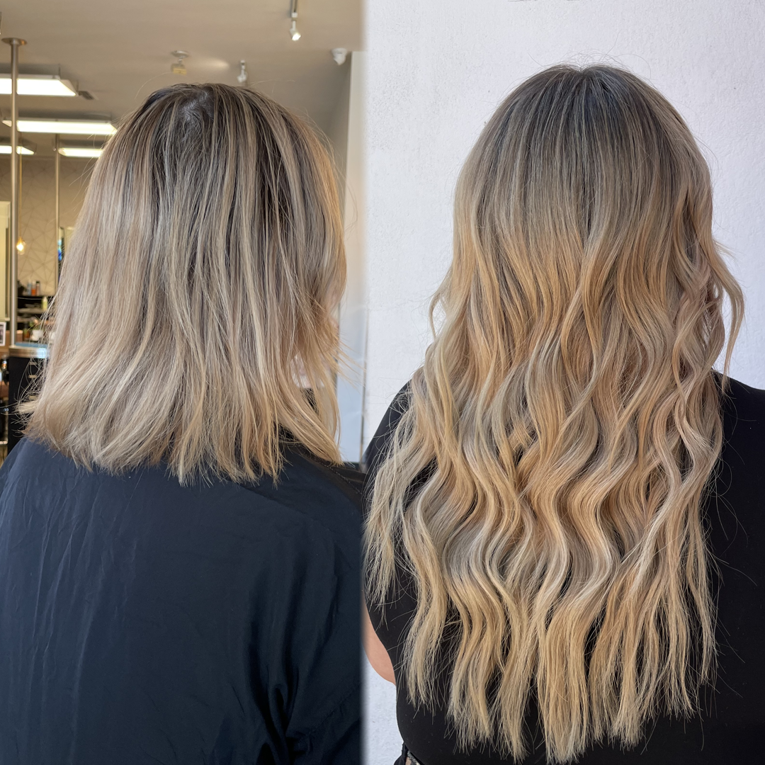 IBE Hair Extensions Before / After Sacramento